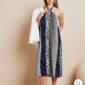 NEW—-Banana Republic Factory - Twist-Neck Midi Dress